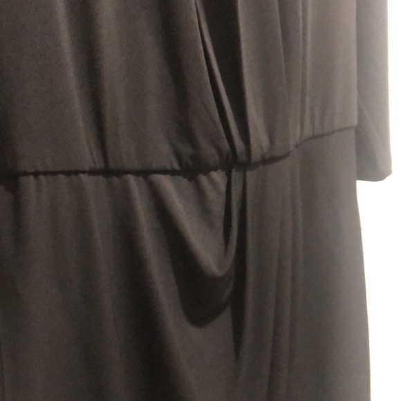 EUC [Trina Turk] Solid Black, 3/4 Sleeve, Knee-Length Draped Dress Womens Sz 6 - Picture 5 of 16